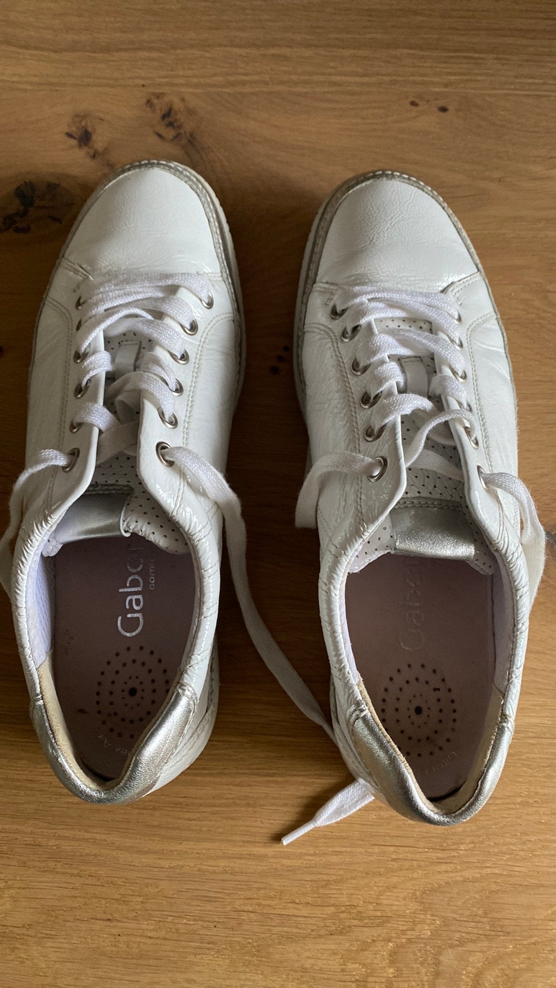 Dames sneakers wit lak maat 40 van Gabor, Wit, Ophalen of Verzenden, Sneakers of Gympen, Zo goed als nieuw