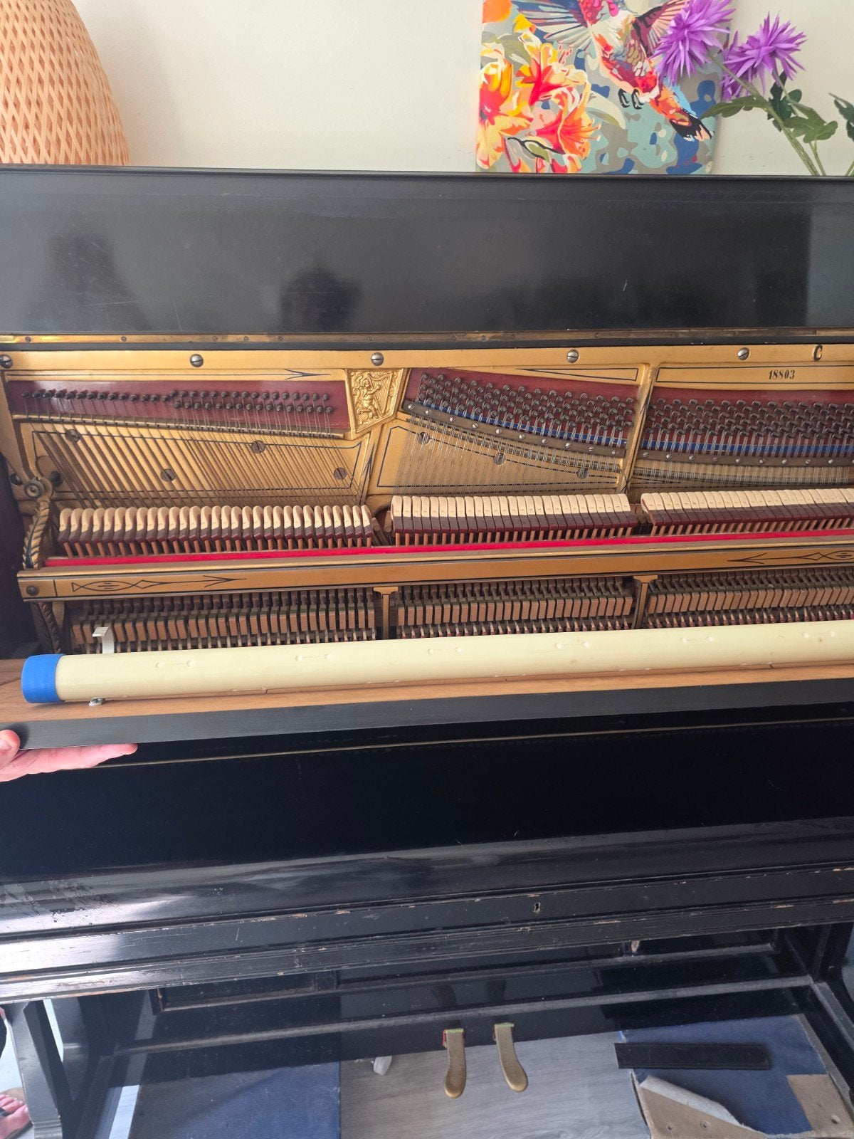Uebel & Lechleiter Piano - Zwart, Gebruikt, Muziek en Instrumenten, Piano's, Ophalen, Gebruikt, Zwart, Piano
