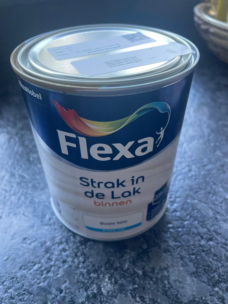 Flexa Strak in de Lak Binnen Zijdeglans groen 0.75L, Ophalen, Zo goed als nieuw, Overige typen