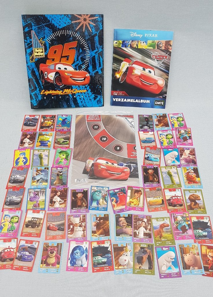 292 Kaarten Disney Pixar Cars + verzamelalbum + spel (Emté), Verzamelen, Disney, Ophalen of Verzenden, Overige figuren, Nieuw