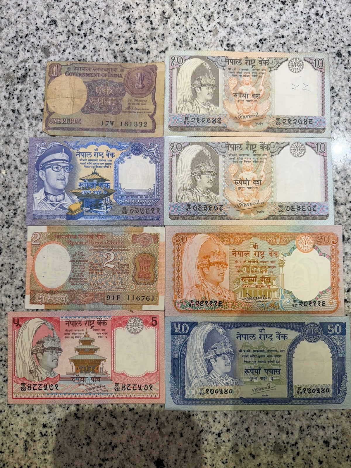Oude Nepalese bankbiljetten, Ophalen of Verzenden, Buitenland, Bankbiljetten