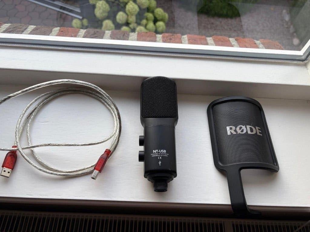 Rode NT-USB microfoon met popfilter en kabel, Muziek en Instrumenten, Microfoons, Ophalen of Verzenden, Zo goed als nieuw, Studiomicrofoon