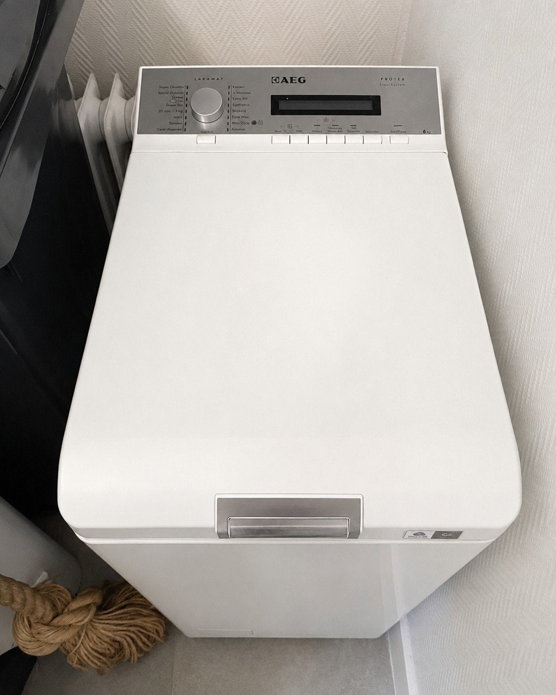 Gratis AEG bovenlader wasmachine - zelf ophalen, Witgoed en Apparatuur, Wasmachines, Ophalen, Gebruikt, Bovenlader, 85 tot 90 cm