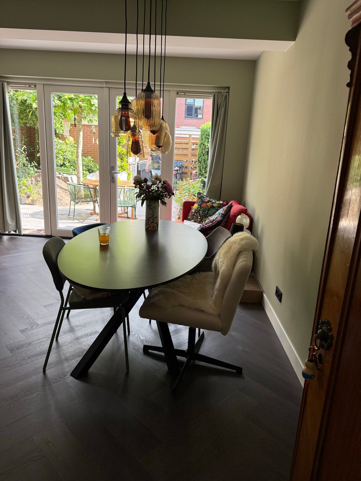 Ikea Mariedam ovale eettafel 180x100cm, Ophalen, Gebruikt, 50 tot 100 cm, 150 tot 200 cm