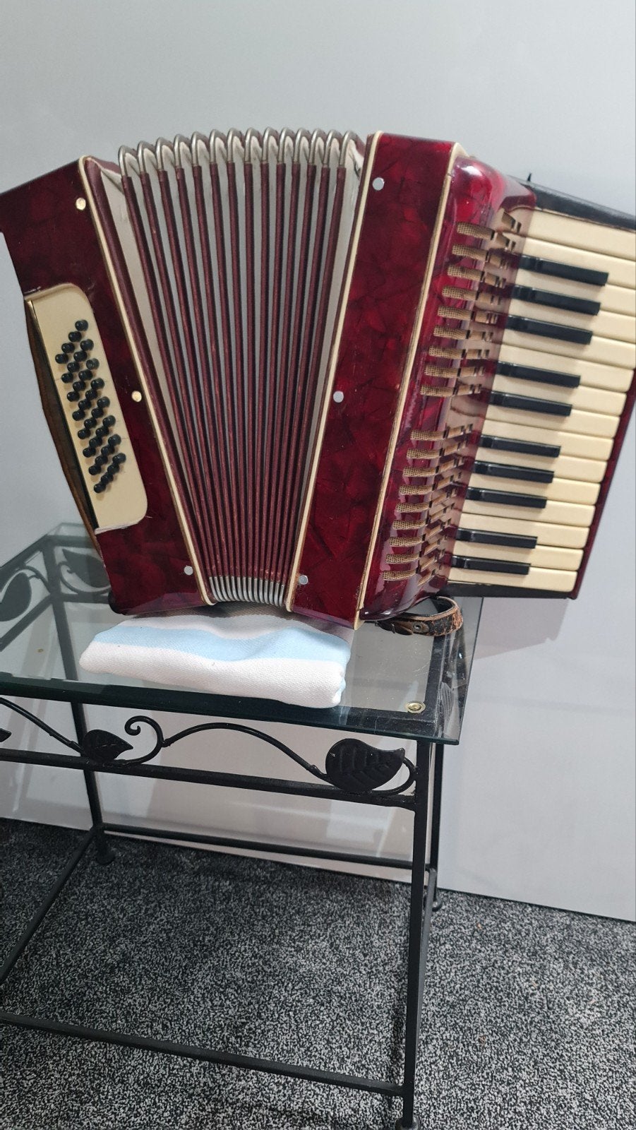 playback accordeon met het nieuwe systeem, Met koffer, Delicia, 48-bas, Gebruikt