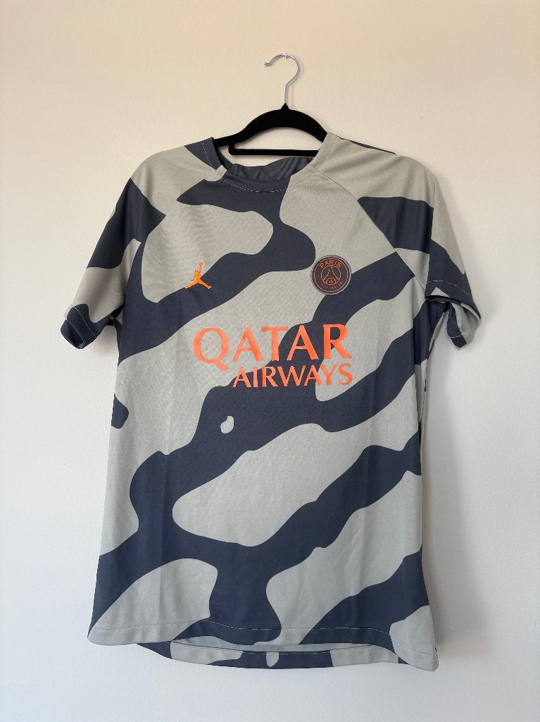 PSG x Jordan 2023/24 pre-match voetbalshirt maat L, Maat L, Ophalen of Verzenden, Zo goed als nieuw, Shirt