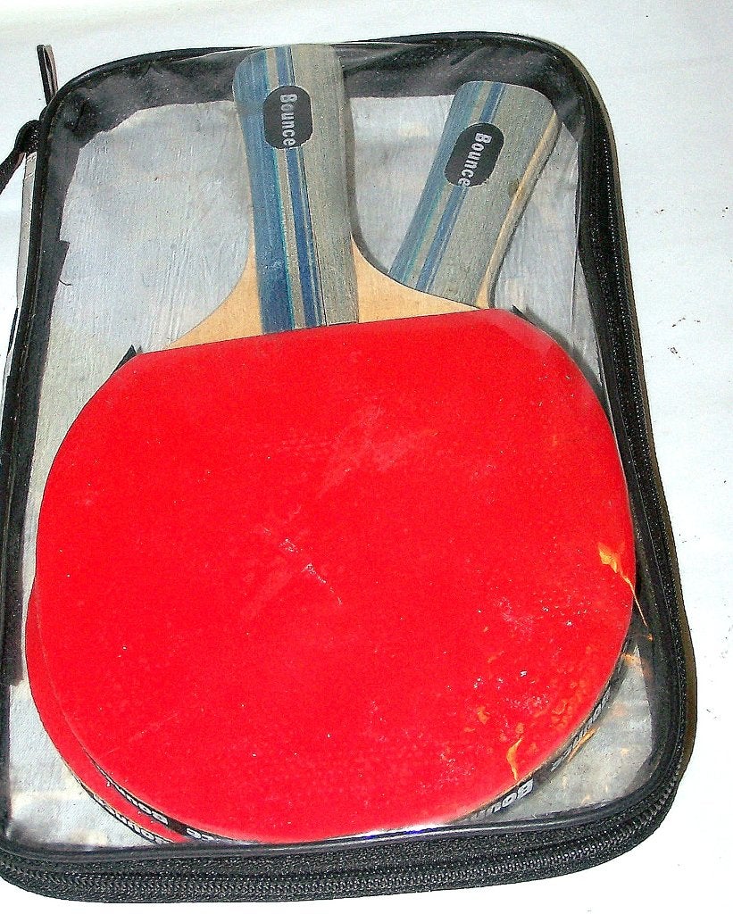 Set tafeltennisbatjes. Nieuw/geseald in hoes., Sport en Fitness, Tafeltennis, Ophalen of Verzenden, Nieuw, Net, Batje(s) of Balletje(s)