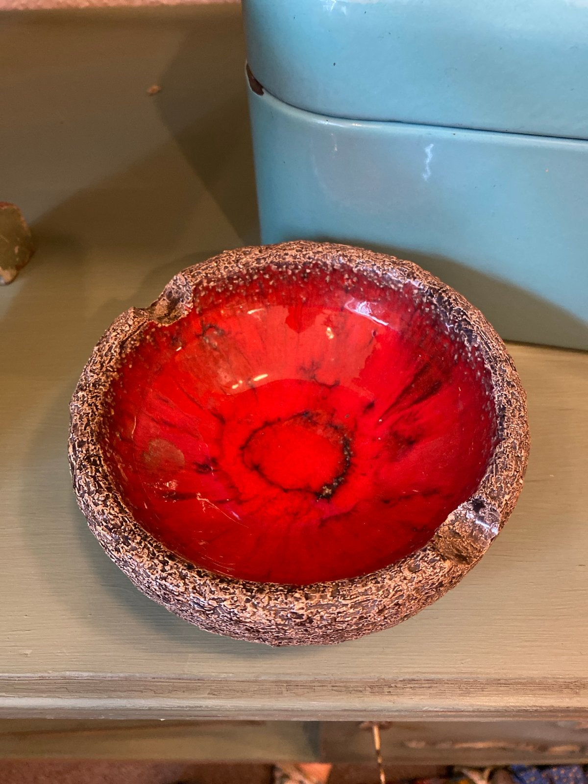 Vintage asbak fat lava, Ophalen of Verzenden