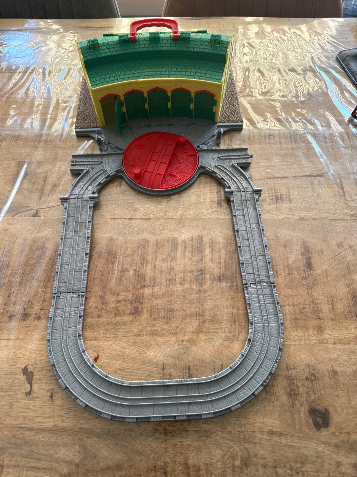 Thomas de Trein Racebaan met Draaischijf en Station, Kinderen en Baby's, Speelgoed | Racebanen, Overige merken, Zelf te bouwen