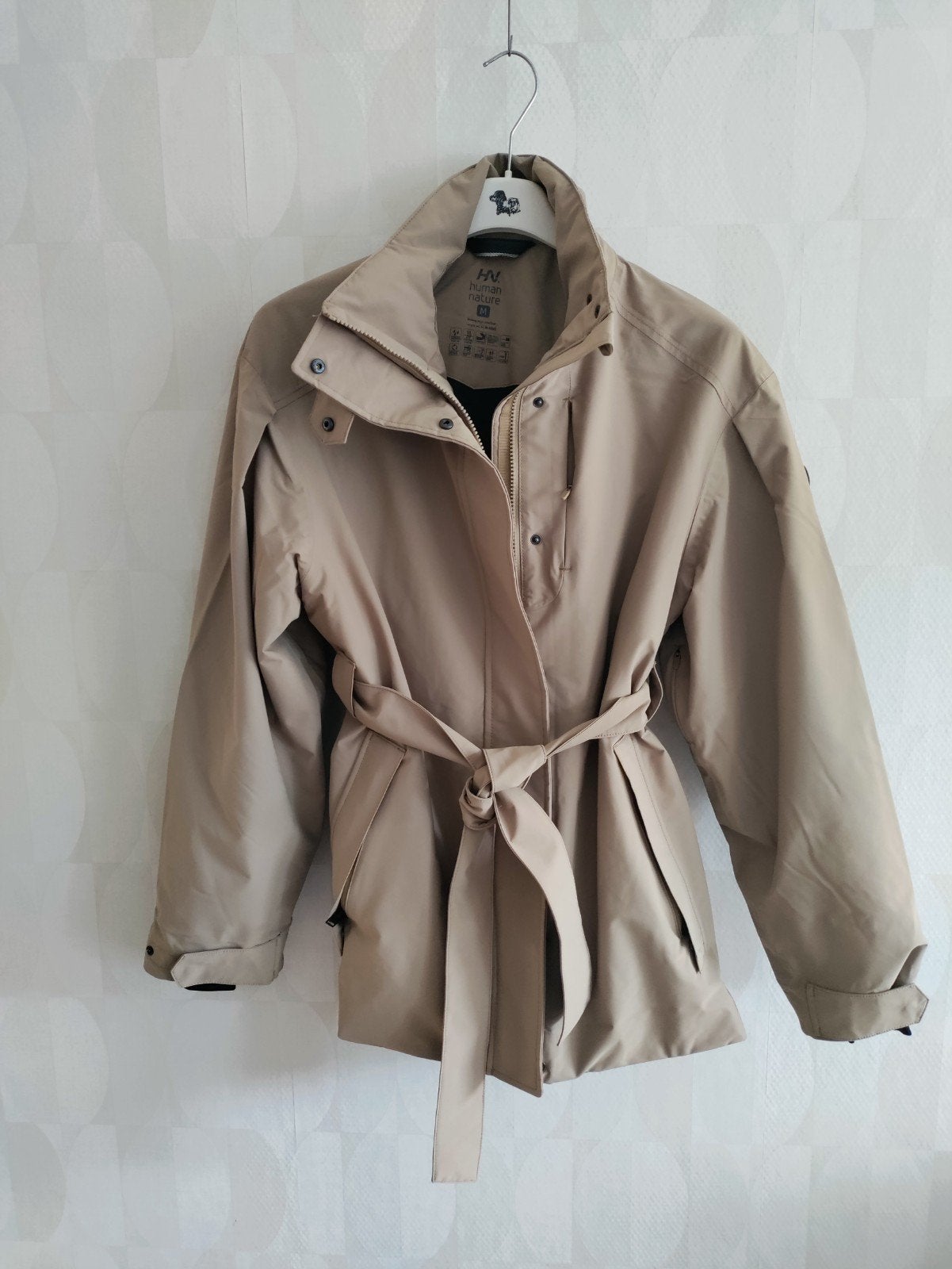 Human Nature waterdichte en ademende jas met riem, Kleding | Dames, Maat 38/40 (M), Beige, Ophalen of Verzenden, Zo goed als nieuw