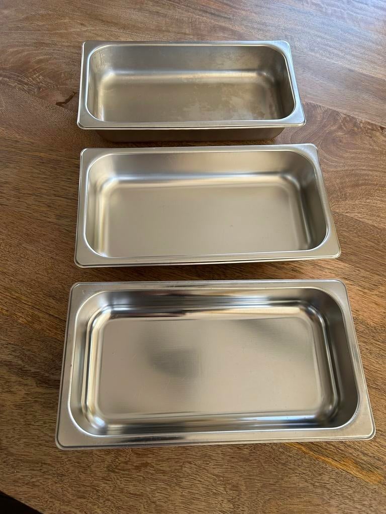 Rvs bakjes met deksel, Ophalen, Overige typen, Zilver, Zo goed als nieuw