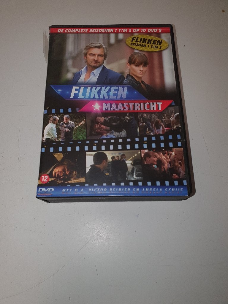Flikken Maastricht seizoen 1 t/m 3 - 10 DVD box, Gebruikt, Misdaad, Alle leeftijden, Seizoen 1