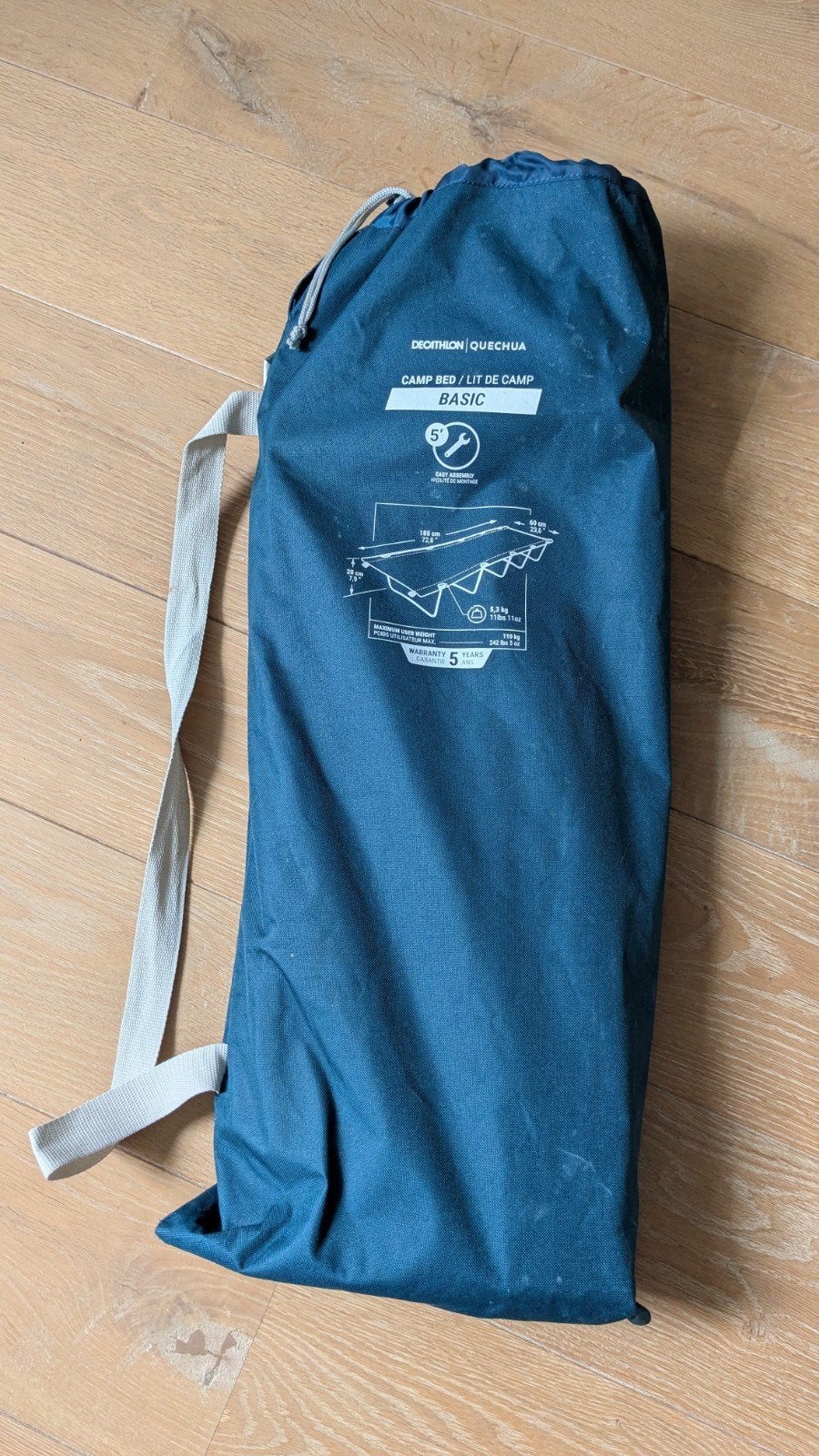 Decathlon Quechua Basic Camp Bed - Nieuwstaat, Caravans en Kamperen, Kampeermeubelen, Ophalen, Zo goed als nieuw, Overige