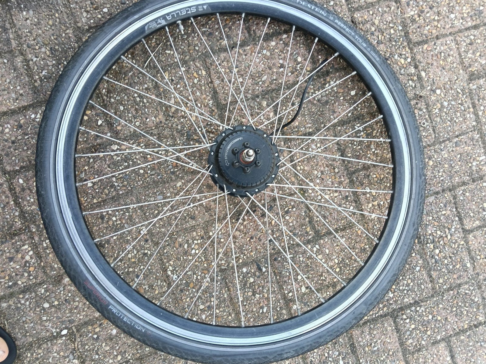 Stella voorwielmotor 36V, 6-pins, getest, Elektrische fiets, Gebruikt, Stella, Ophalen of Verzenden