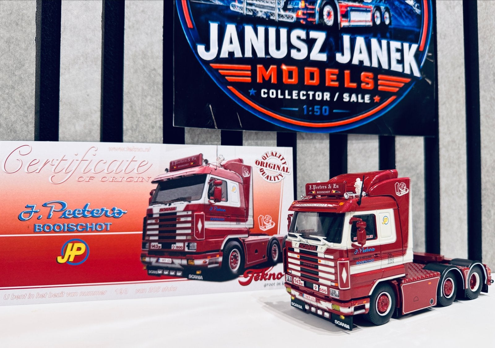 Scania 143M " J. Peeters&ZN" Tekno 1:50, Ophalen of Verzenden, Nieuw, Bus of Vrachtwagen, Tekno