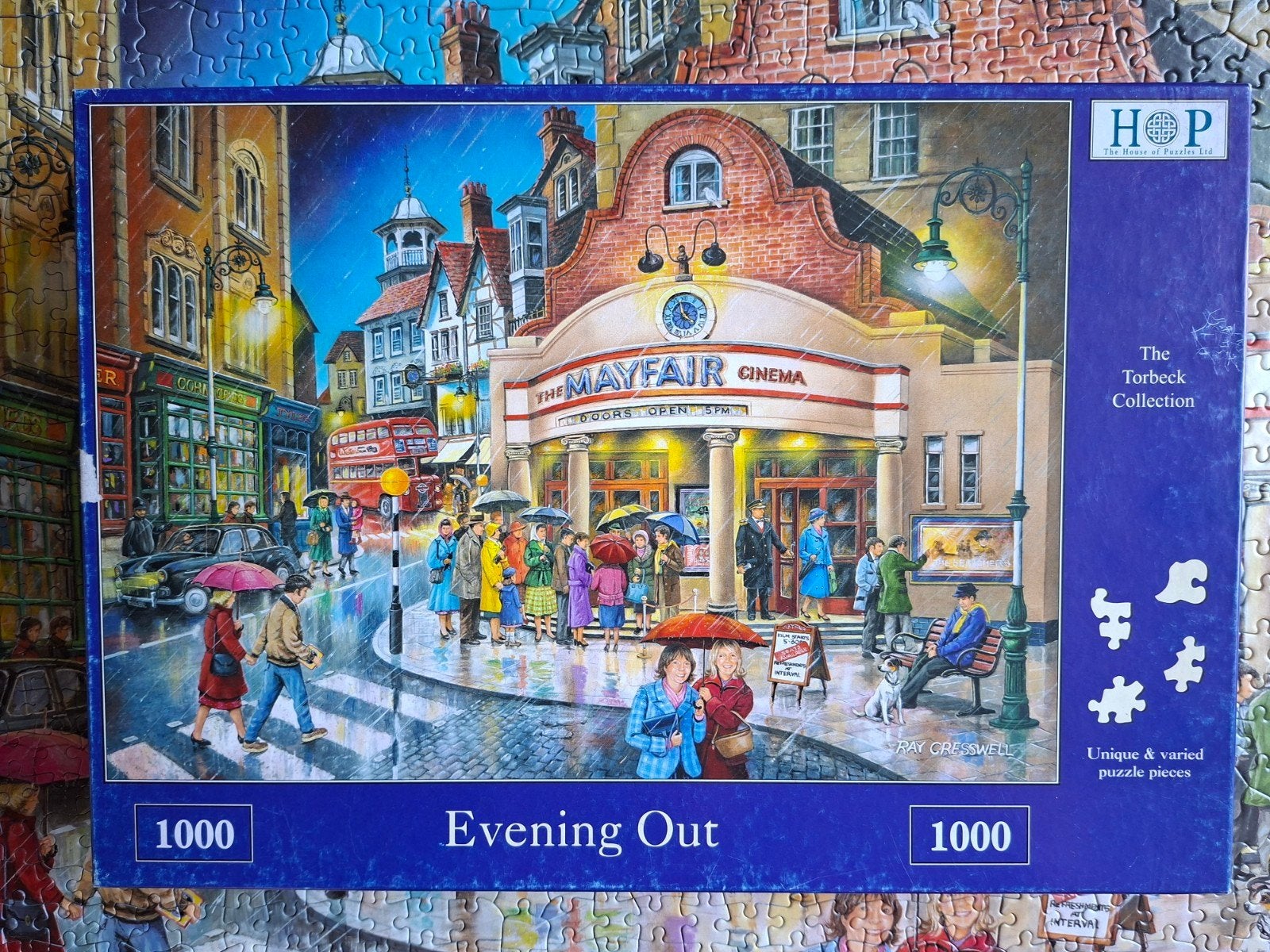 Legpuzzel The House of Puzzles - Evening Out (1000 stukjes), Hobby en Vrije tijd, Ophalen of Verzenden, 500 t/m 1500 stukjes, Gebruikt