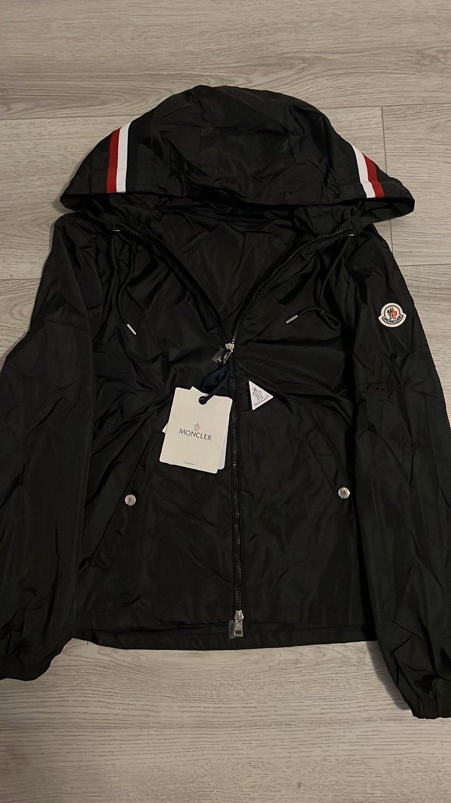 Moncler windbreaker zwart, Ophalen of Verzenden, Zo goed als nieuw, Zwart