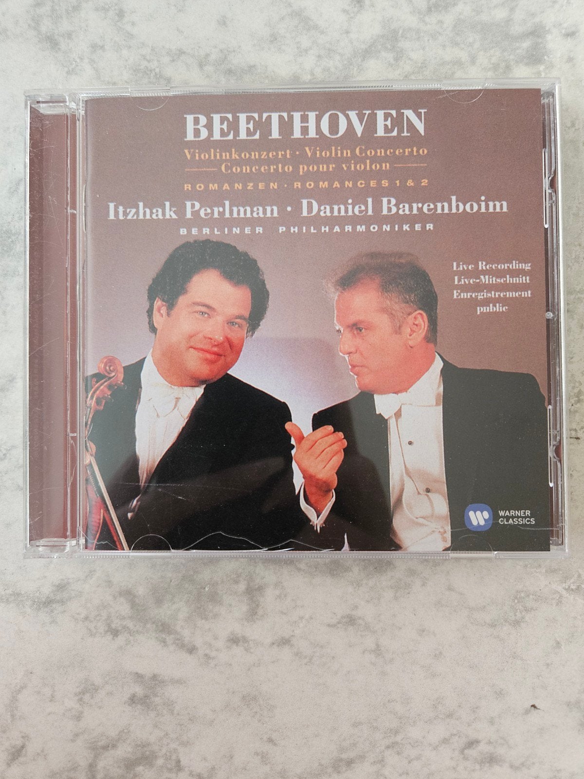 Beethoven - Violin Concerto & Romances - Perlman / Barenboim, Ophalen of Verzenden, Classicisme, Zo goed als nieuw, Orkest of Ballet
