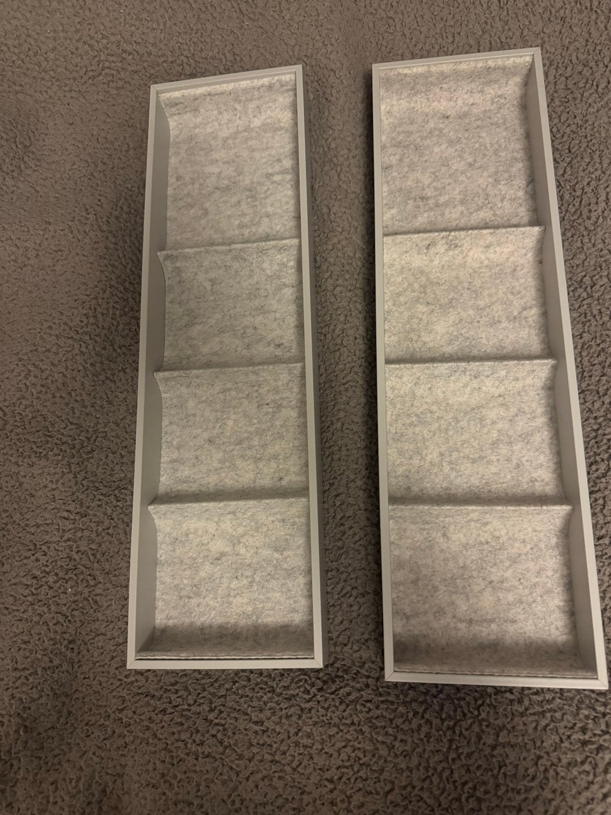 Komplement Ikea met vilt grijs lade organizer, Ophalen of Verzenden, Zo goed als nieuw, Grijs, Kunststof