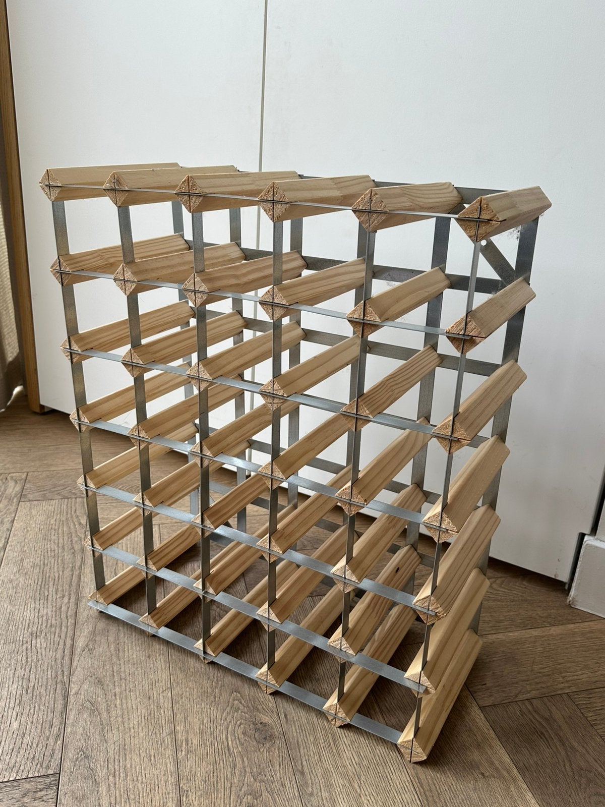 Wijnrek, Huis en Inrichting, Woonaccessoires | Wijnrekken, Ophalen, Zo goed als nieuw, Metaal, 25 flessen of meer