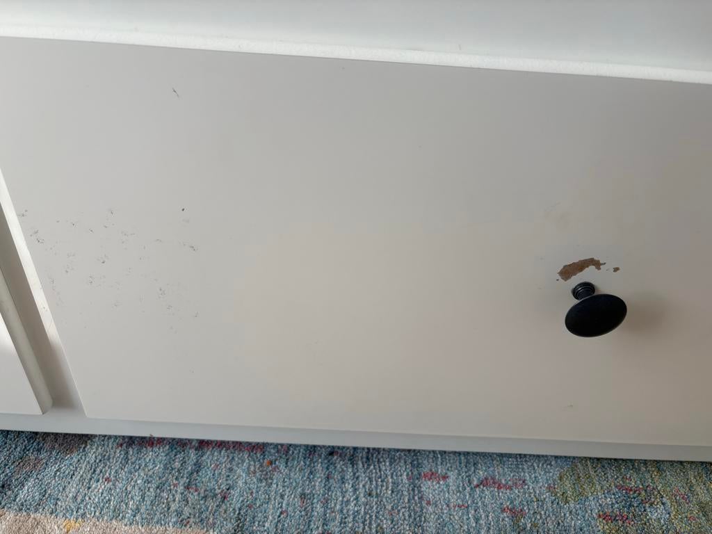 Wit bed met lades, Gebruikt, 90 cm, Eenpersoons, Wit