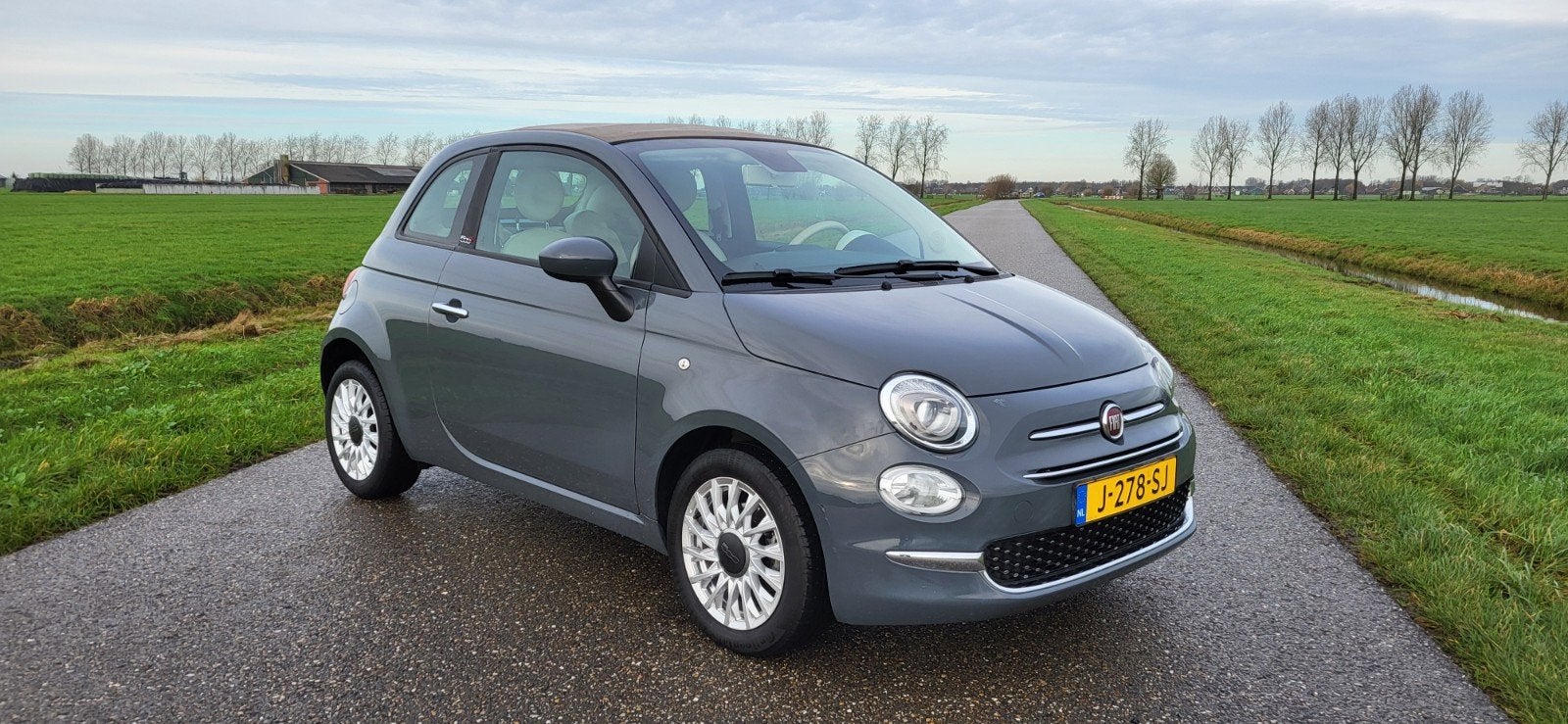 Fiat 500 Cabrio1.0 70 pk Hybrid 2020 Org Nl 1ste eigenaar, Voorwielaandrijving, Stof, 40 €/maand, Origineel Nederlands