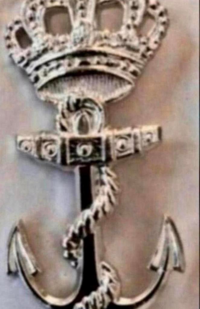 Marine MBK Baret Embleem Zilveranker, Verzenden, Marine, Nederland, Embleem of Badge