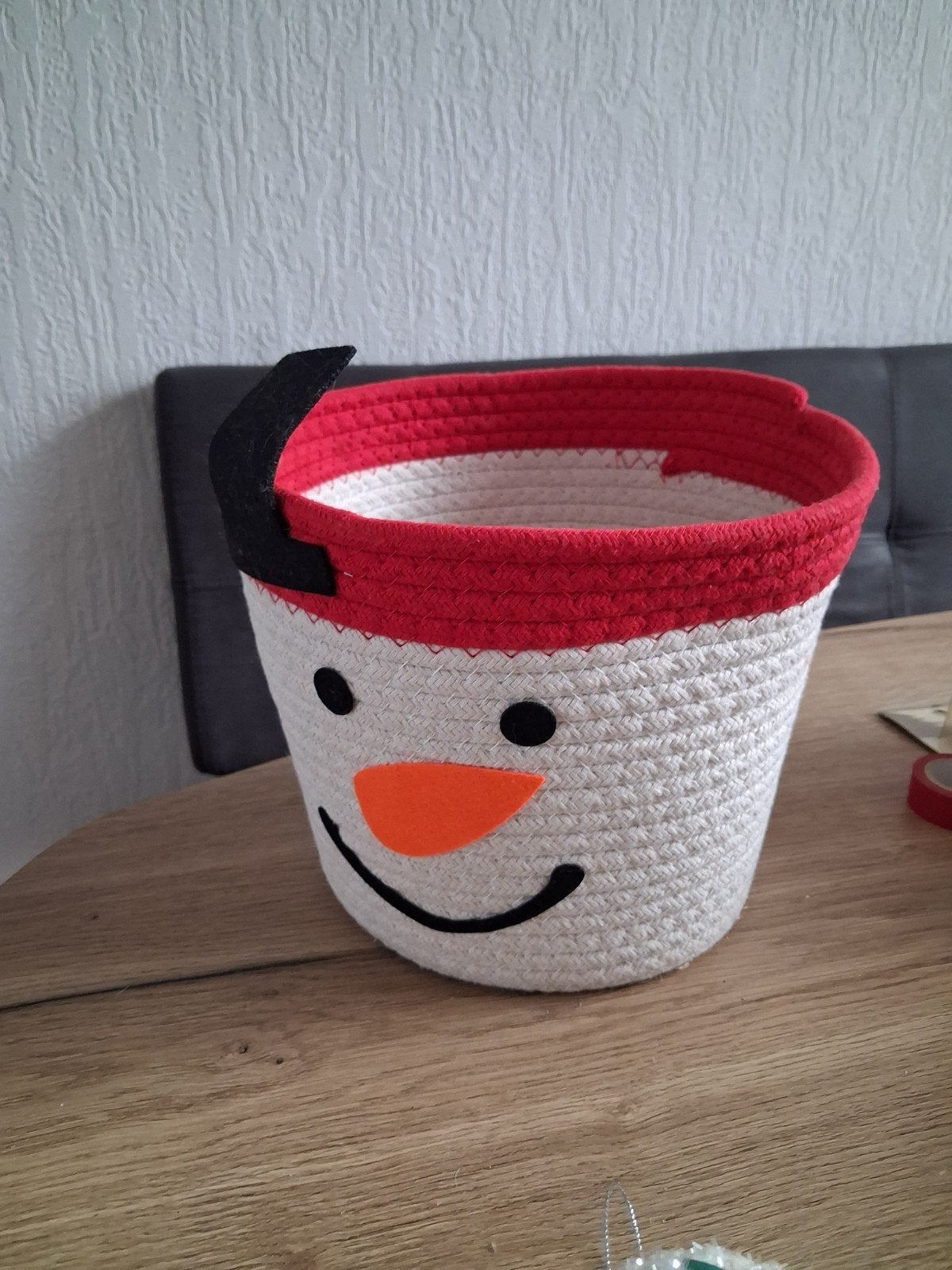 Leuke opbergmand Sneeuwpop design, Ophalen of Verzenden, Nieuw