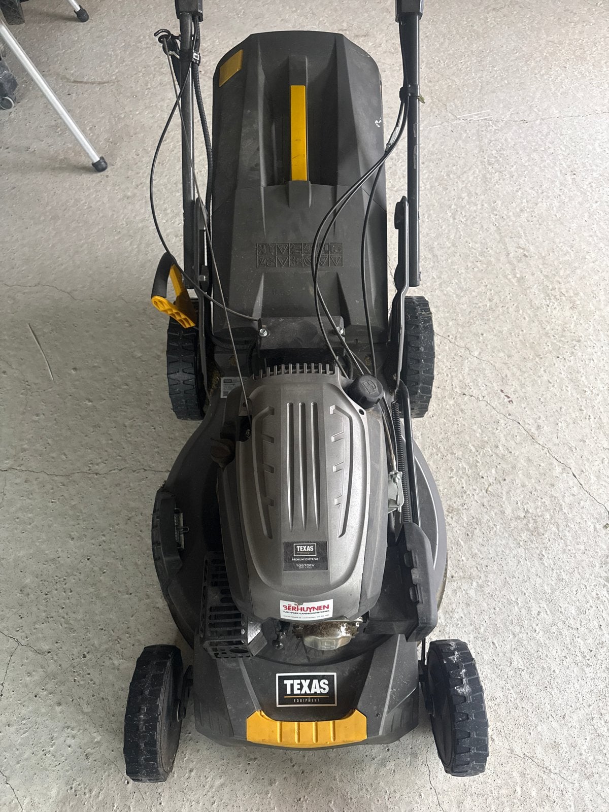 Texas Grasmaaier - Zelfrijdend, 40cm maaibreedte, Ophalen, Cirkelmaaier, Gebruikt, Elektrische starter