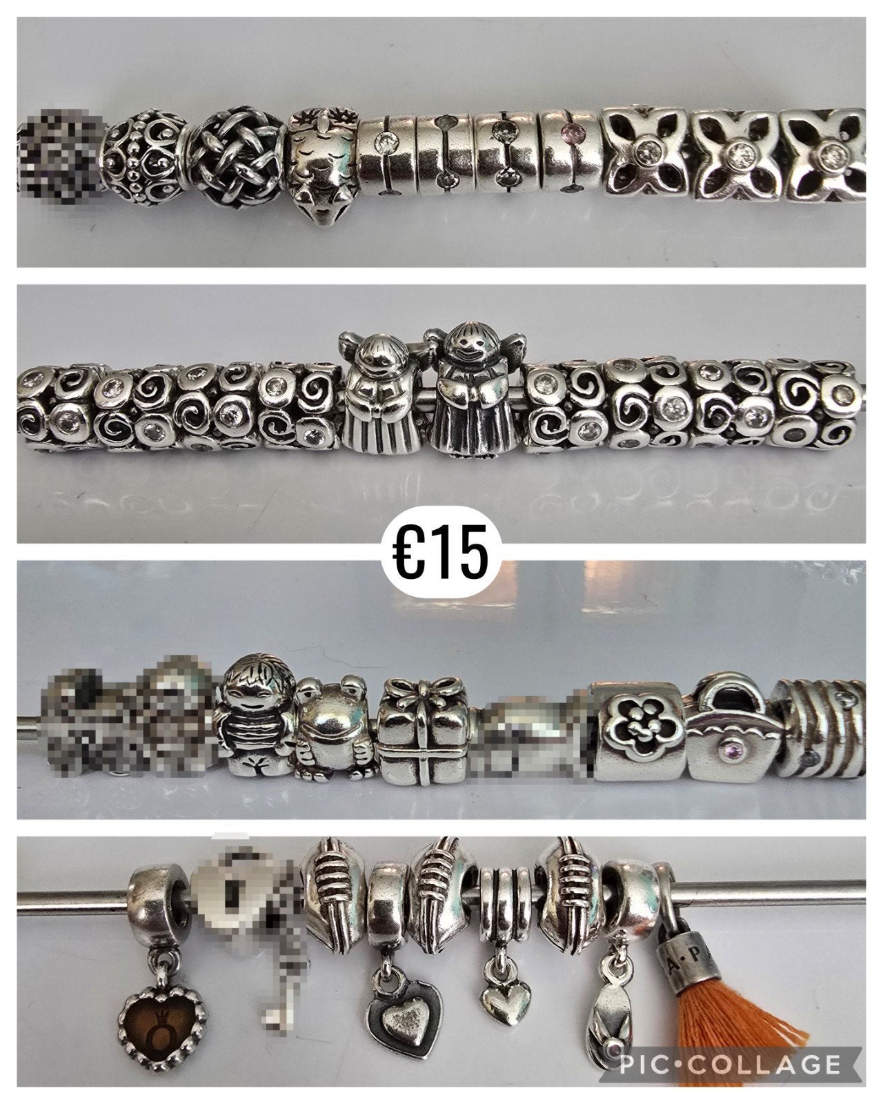 Prachtige originele zilveren Pandora bedels, Ophalen of Verzenden, Zo goed als nieuw, Zilver, Pandora