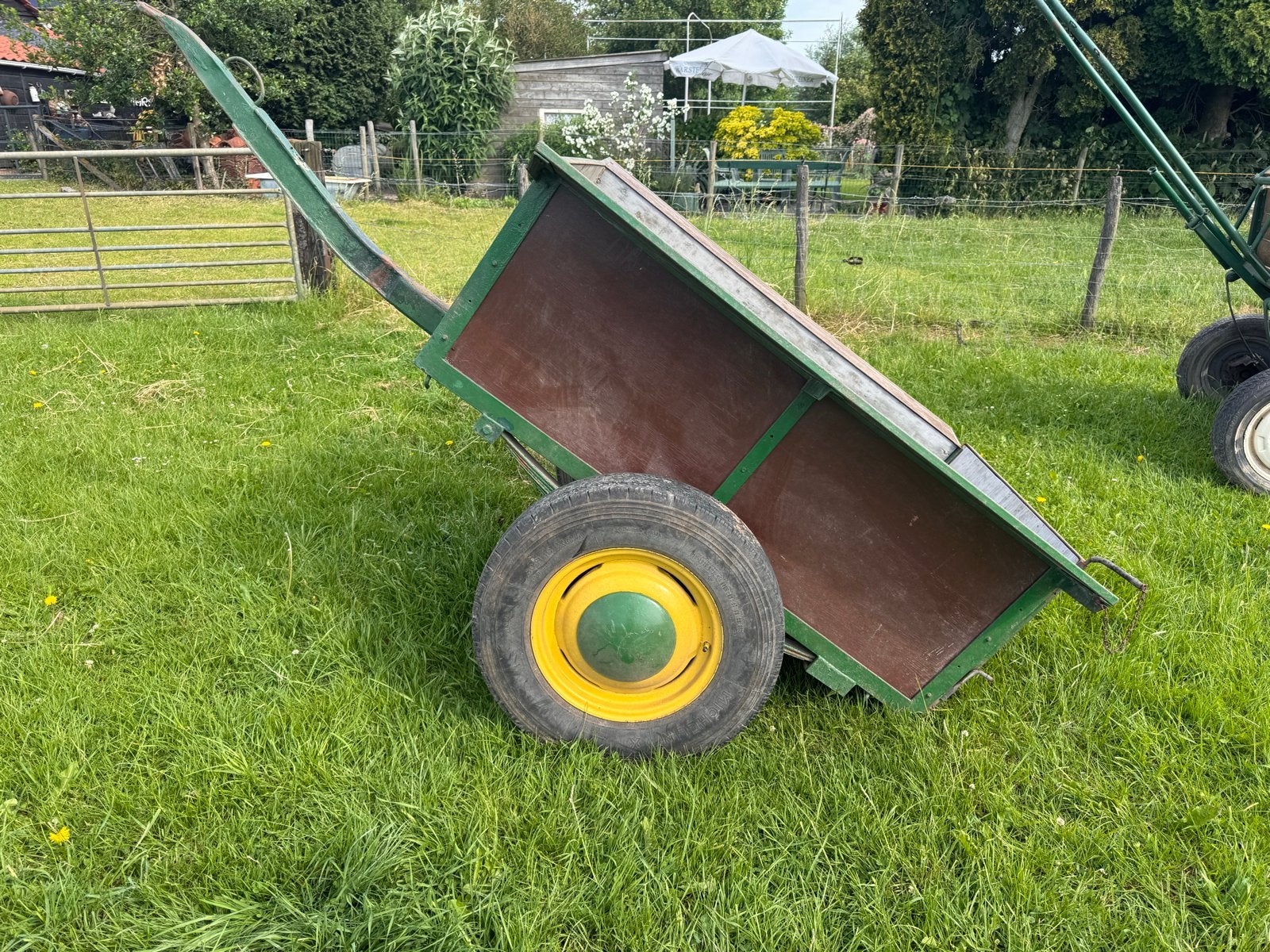 Mellkar voor achter de tractor, Doe-het-zelf en Verbouw, Transportwagens, 100 liter of meer, Ophalen, Gebruikt, Transportkar