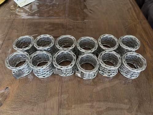 Riviera Maison Servetringen Zilver - Set van 12, Overige materialen, Overige typen, Ophalen of Verzenden, Zo goed als nieuw