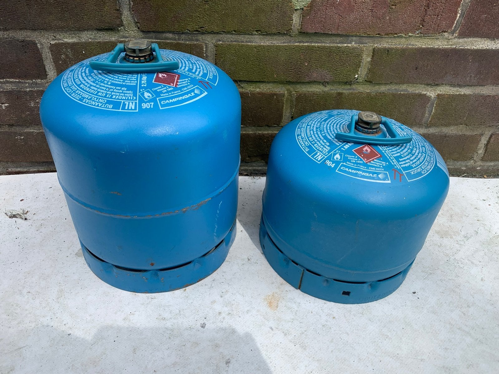 Campingaz gasflessen 907 en 904., Caravans en Kamperen, Kampeeraccessoires, Ophalen, Gebruikt