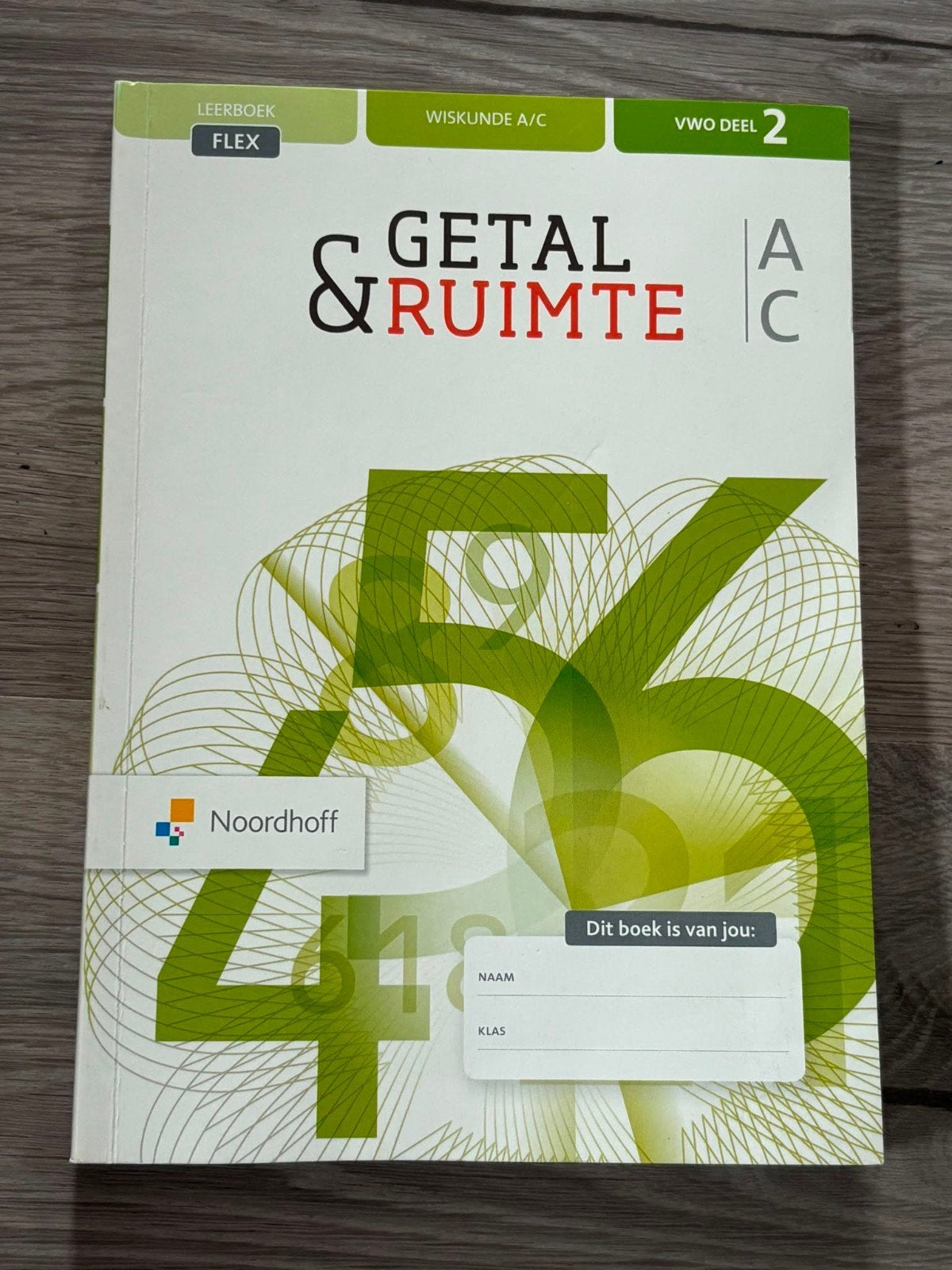 Getal & Ruimte A C Wiskunde A/C VWO deel 2 leerboek FLEX, Boeken, Schoolboeken, Ophalen of Verzenden