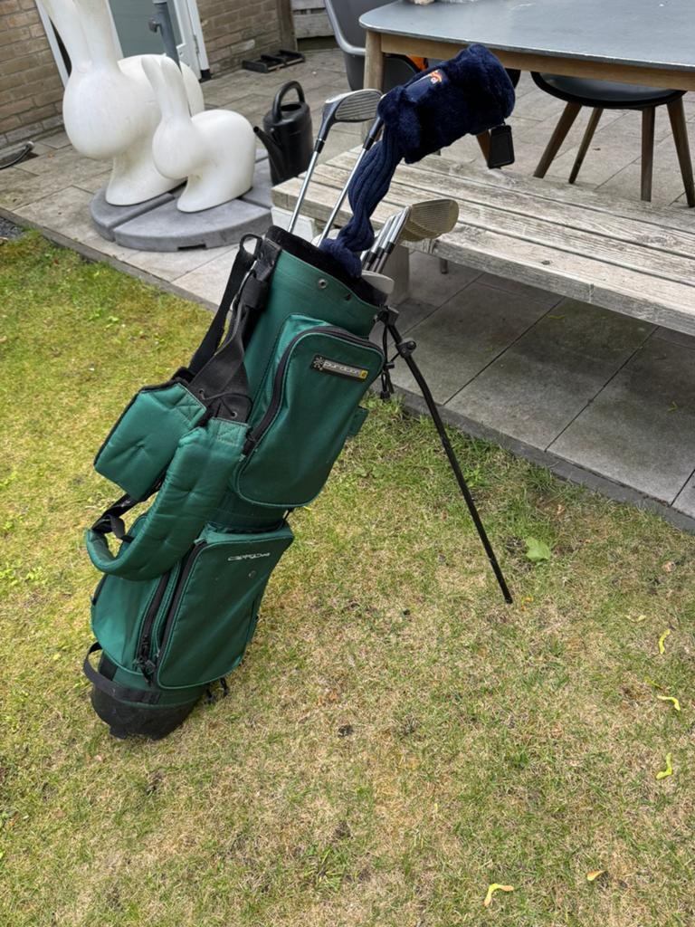 Golftas incl clubs en accessoires, Ophalen, Zo goed als nieuw, Tas