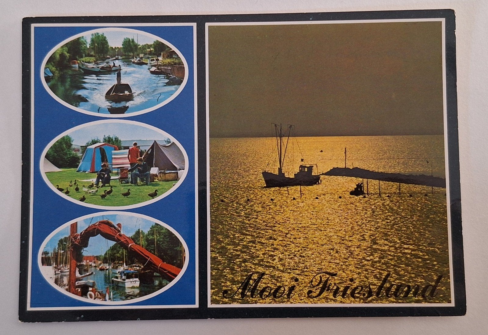 Oude ansichtkaart Mooi Friesland - Gelopen, Ophalen of Verzenden, 1980 tot heden, Gelopen, Friesland