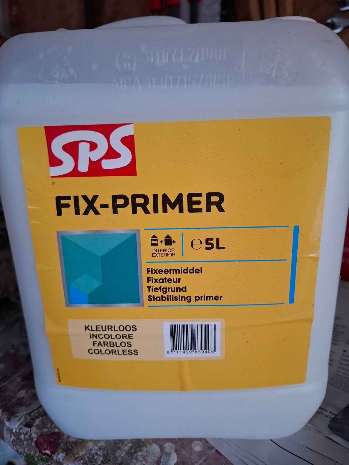 SPS Fix-Primer 5L - Kleurloos Fixeermiddel, Ophalen, Overige kleuren, 5 tot 10 liter, Nieuw