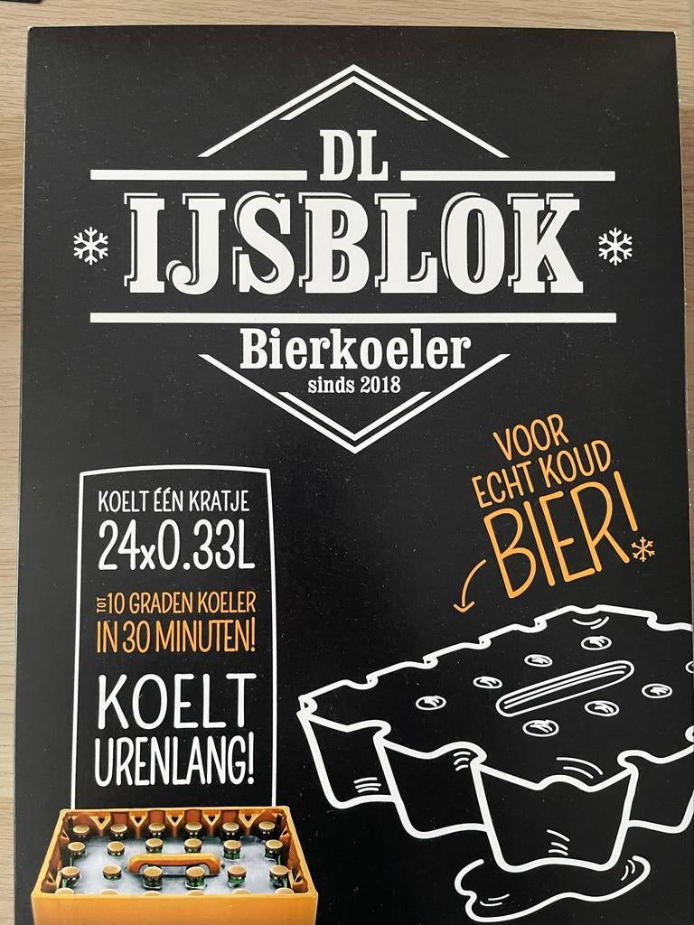 DL IJsblok Bierkoeler - Houdt bier urenlang koud!, Ophalen of Verzenden, Nieuw