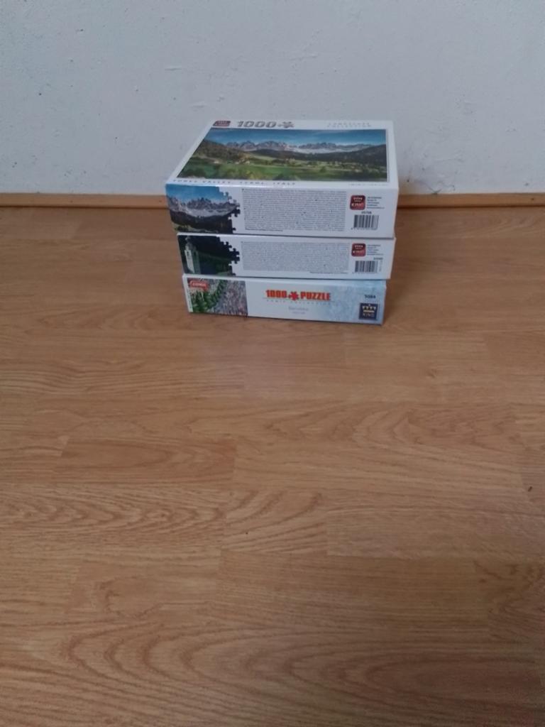 3x 1000 stukjes puzzels: Landschap & Barcelona, Ophalen of Verzenden, 500 t/m 1500 stukjes, Zo goed als nieuw, Legpuzzel