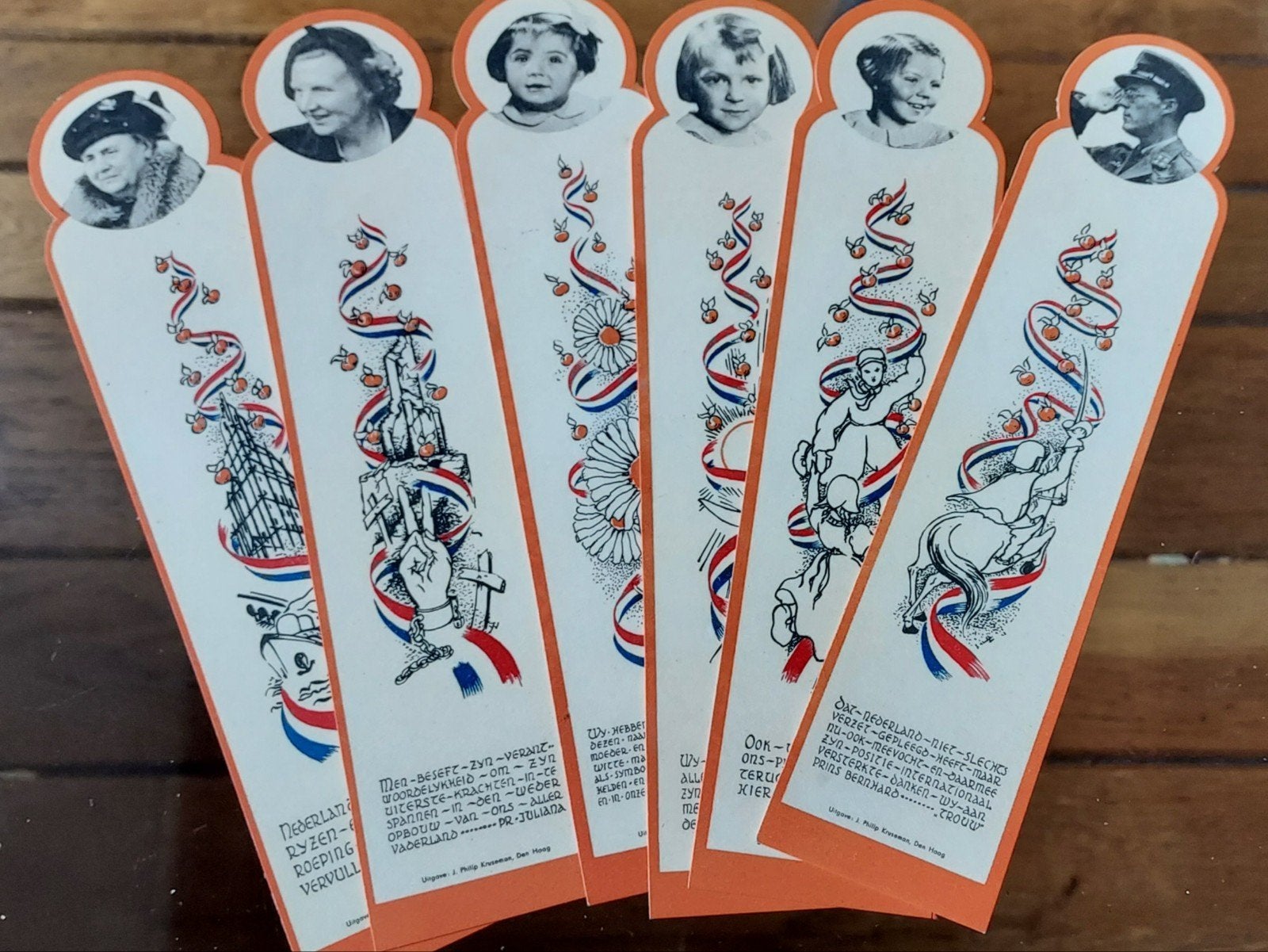 Zeldzame Set (6x) Originele WOII Bevrijdingsboekenleggers, Verzamelen, Ophalen of Verzenden, Zo goed als nieuw
