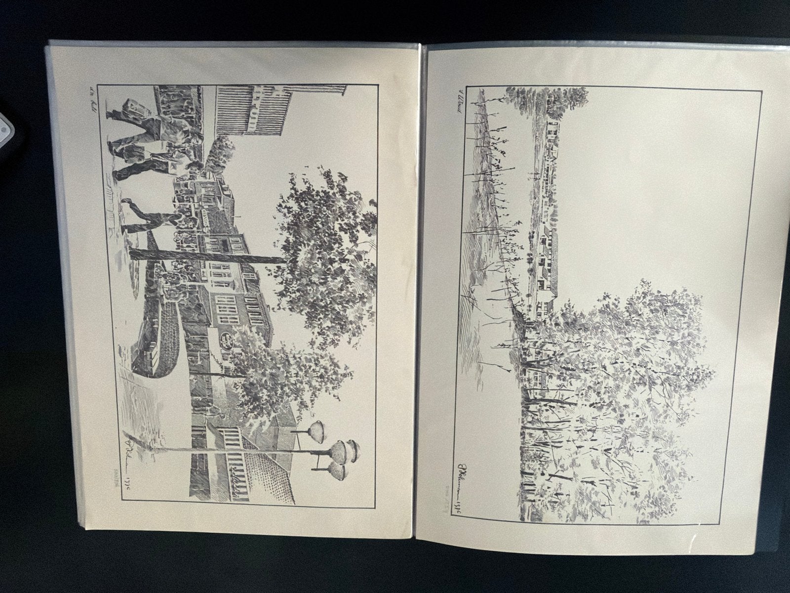Piet Hohmann - Oss in tekeningen 1976 - Genummerde serie, Antiek en Kunst, Ophalen of Verzenden, Tekening, Pentekening, Genummerd