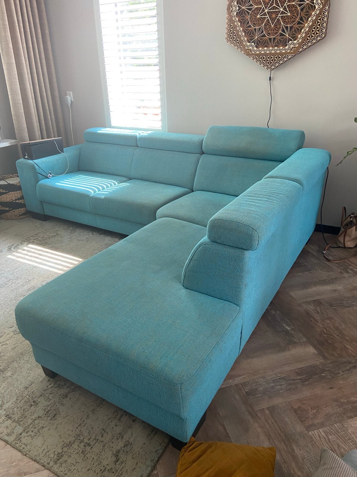 Ruime Hoekbank met Chaise Longue - 260x90x80 cm, Ophalen, 250 tot 300 cm, Gebruikt, Hoekbank
