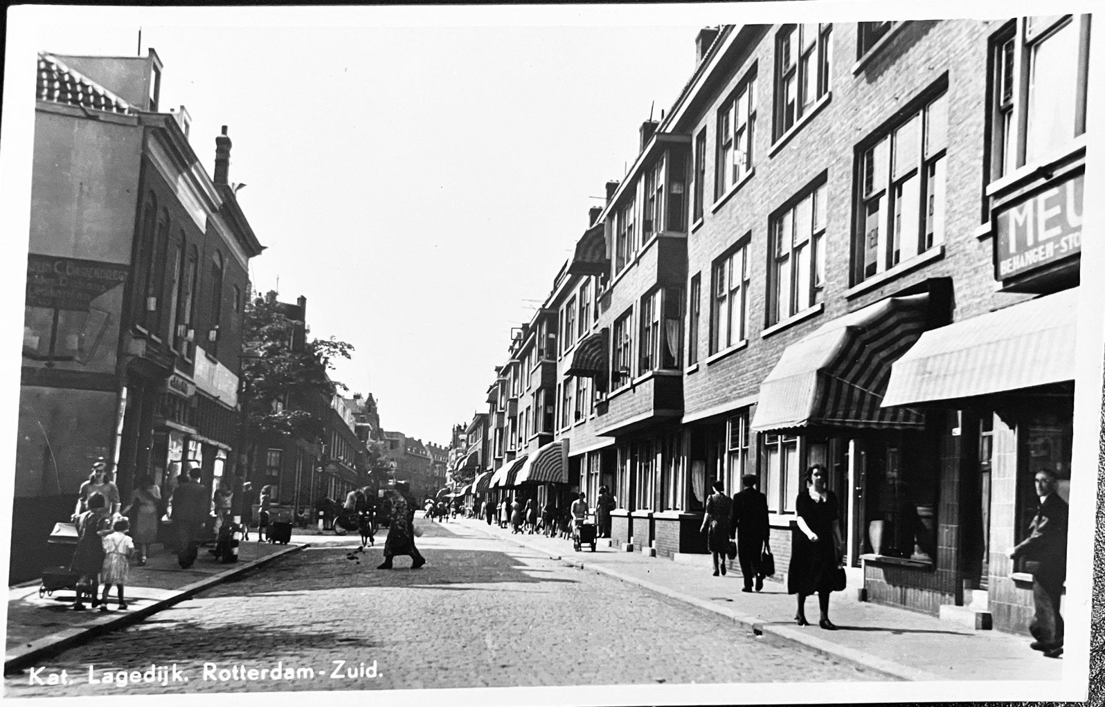 Oude Ansichtkaart Kat. Lagedijk Rotterdam Zuid, Verzamelen, Ophalen of Verzenden, 1920 tot 1940, Ongelopen, Zuid-Holland