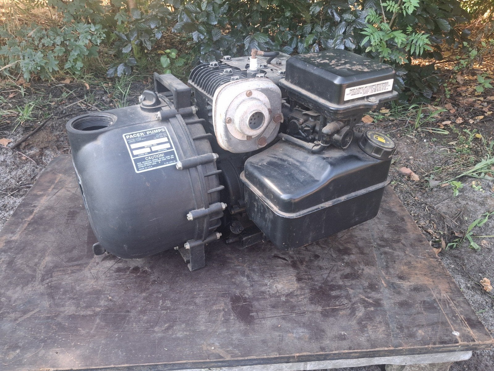 Waterpomp met benzinemotor, Ophalen, Gebruikt
