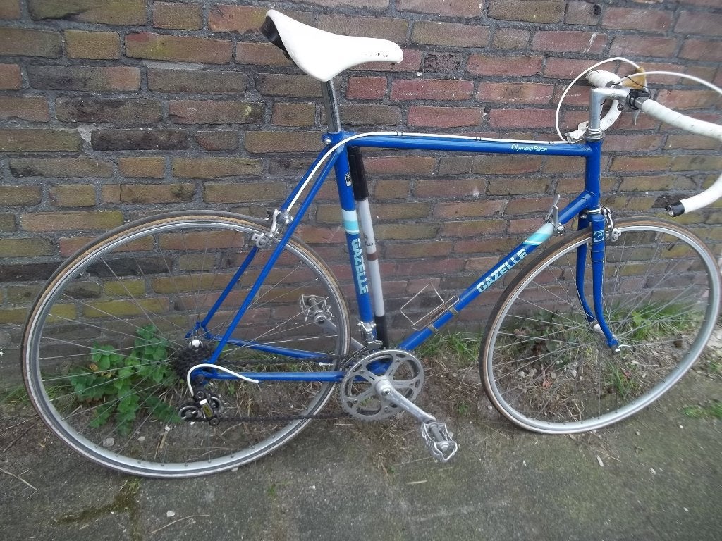 oldtimer / vintage Gazelle olympia racefiets, Fietsen en Brommers, Fietsen | Racefietsen, Ophalen, Gebruikt, Heren, Aluminium