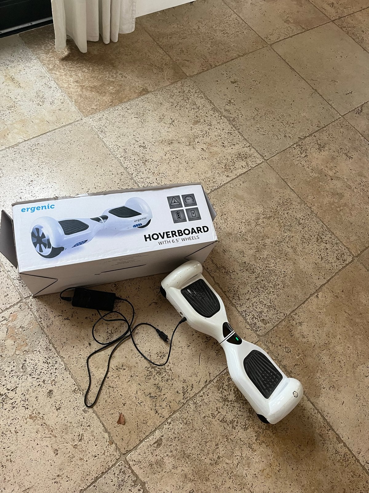 Ergenic Hoverboard met 6.5" wielen - Wit, Ophalen, Gebruikt, Overige typen