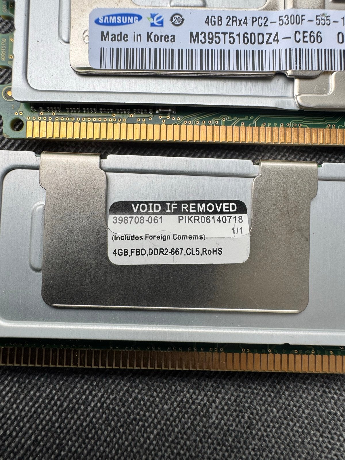 Samsung 4GB DDR2 RAM Geheugenmodules (8 stuks), Computers en Software, RAM geheugen, Ophalen, Gebruikt, Server, DDR2