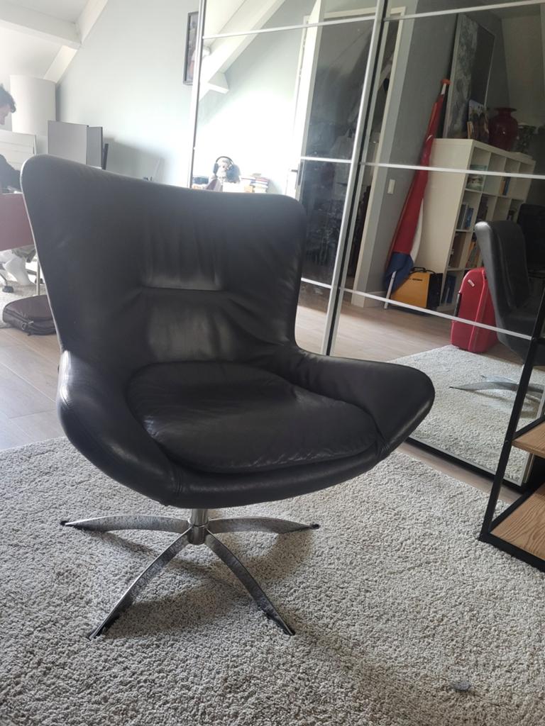 Hjort knudsen fauteuil zwart draai, Ophalen, Zwart, Eén