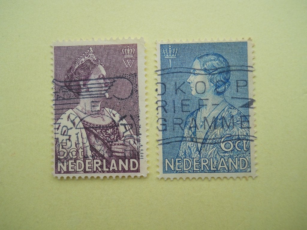 Nederland 1934 Crisiszegels serie Nvph.265-266 gestempeld, Ophalen of Verzenden, T/m 1940, Gestempeld