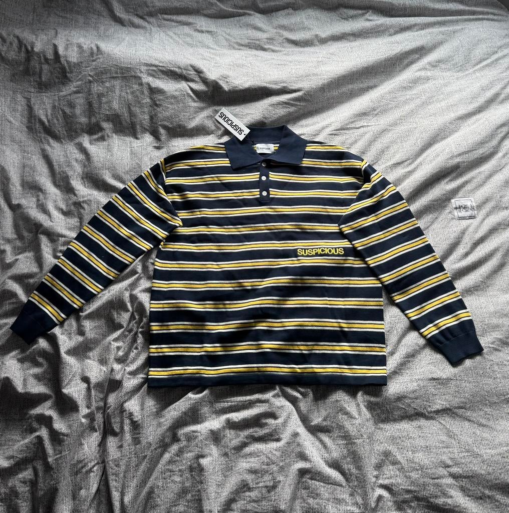Suspicious antwerp polo longsleeve, Kleding | Heren, Ophalen of Verzenden, Nieuw, Maat 48/50 (M), Geel